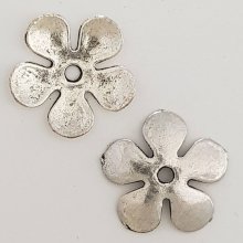 Pendente flor em metal N°027 Prata