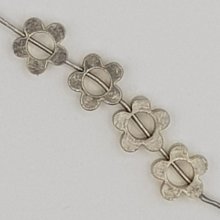 Pendente flor em metal N°033 Prata