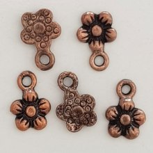 Pendente de flor em metal N°035 Cobre