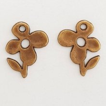 Pendente Flor em Metal N°051 Bronze