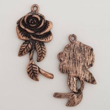 Pendente de flor em metal N°052 Cobre
