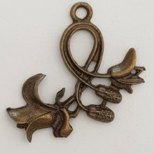 Pendente Flor em Metal N°053 Bronze