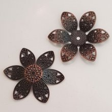 Pendente de flor em metal N°058 Cobre