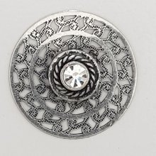 Pendente flor em metal N°060 Prata