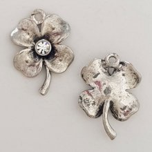 Pendente flor em metal N°062 Prata