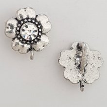 Amuleto de flor Metal N°063 Prata