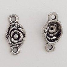Pendente flor em metal N°069 Prata