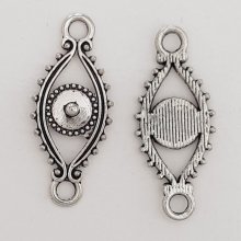 Pendente flor em metal N°075 Prata