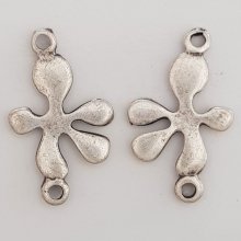 Pendente flor em metal N°076 Prata
