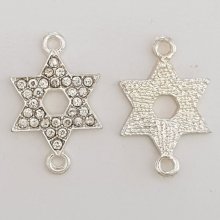 Pendente flor em metal N°080 Prata