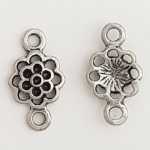 Pendente flor em metal N°086 Prata