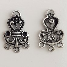 Pendente flor em metal N°089 Prata