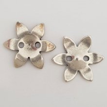 Pendente Flor Metal N°090 Prata Zamak