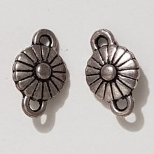 Pendente flor em metal N°093 Prata