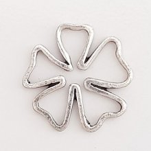 Amuleto de flor Metal N°095 Prata