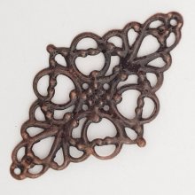 Pendente flor em metal N°096 Gravação em cobre