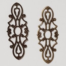 Pendente de flor em metal N°105 x 10 peças