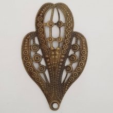 Pendente Flor em Metal N°118 Bronze