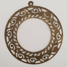 Pendente de flor em metal N°119 x 10 peças