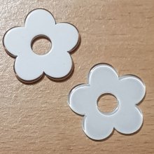 Flor sintética 27 mm Branco