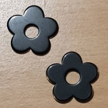 Flor sintética 27 mm Preto