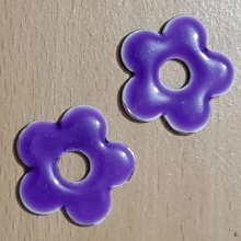 Flor Metal Esmalte 20 mm Roxo