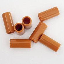 Tubo de pérolas castanho claro