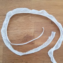 Renda elástica branca de 4,5 mm para coser