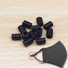 Fixação de laço de corda para máscara ajustável Preto x 10 peças