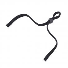 20 faixas de cordão elástico preto com fivela ajustável para máscaras.