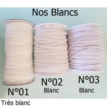 Máscara plana elástica 5 mm Branco N°03 X 7 metros