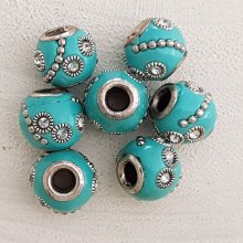 7 Contas redondas 12/10 mm N°06