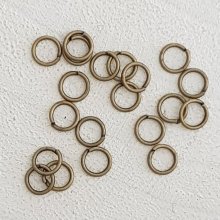 20 anéis de junção abertos 05 mm ouro velho