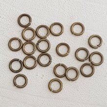 20 Anéis de Junção Abertos 06 mm Ouro Velho