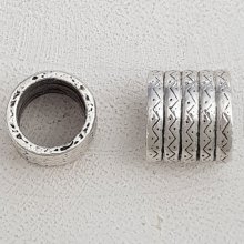 Conta tubular prateada N°08