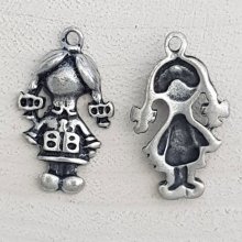 Pendente para criança N°51 Menina Prata