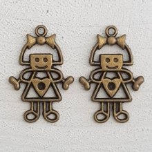 Charm Criança N°53 Menina Bronze