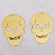 Pendente caveira e ossos cruzados N°10