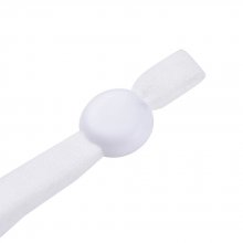 20 faixas de cordão elástico branco com fivela ajustável para máscara.