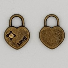 Amuletos coração N°14 B e Strass