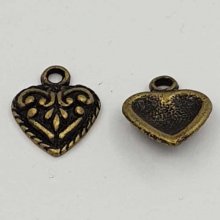 Amuletos em forma de coração N°30 Bronze