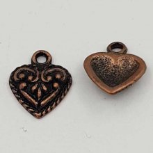 Amuletos em forma de coração N°30 Cobre