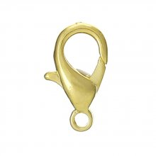 10 mosquetões 10 x 06 mm banhados a ouro