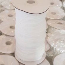 8,50 metros Elástico plano 3 mm Branco