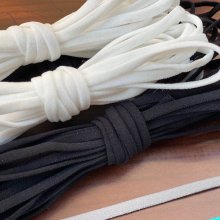 Elástico poliéster nylon plano 4 mm preto x 20 metros