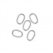 10 Anéis de junção ovais abertos 07 X 4 mm Aço inoxidável