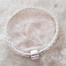 Pulseira europeia de clipe simples 01 DE 15 A 23 CM Branco 02