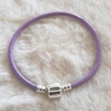 Pulseira de clipe europeu Plain 01 DE 15 A 23 CM Roxo