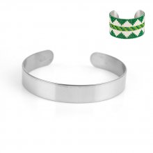 Pulseira de punho de 10 mm em aço inoxidável N°02