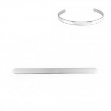 Pulseira de punho em aço inoxidável de 10 mm N°05 para dobrar